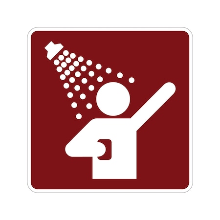 Sign Solutions Usa Shower (Symbol), Aluminum, 24 in x 24 in DUS08DWT2424RS-035